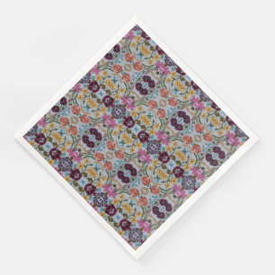 Serviette En Papier Broderie florale Motif avec de belles fleurs