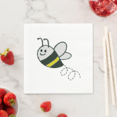 Serviette En Papier Broderie Imprimer Baby shower d'abeille mignonne (En situation)