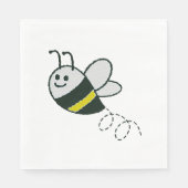Serviette En Papier Broderie Imprimer Baby shower d'abeille mignonne (Devant)