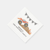Serviette En Papier BRODI Red Monster Truck Boy Anniversaire (Coin)
