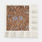 Serviette En Papier Bronze d'or Elegant Parties scintillant Glam (Devant)