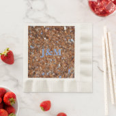 Serviette En Papier Bronze d'or Elegant Parties scintillant Glam (En situation)