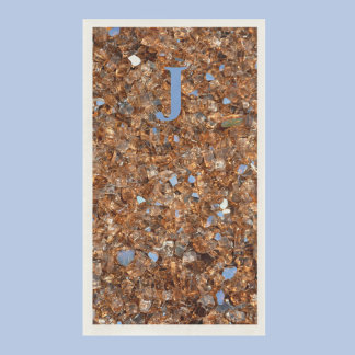 Serviette En Papier Bronze en verre d'or avec initiales