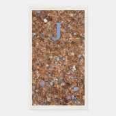 Serviette En Papier Bronze en verre d'or avec initiales (Devant)