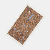 Serviette En Papier Bronze en verre d'or avec initiales (Coin)