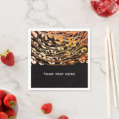 Serviette En Papier Bronze Orange Cheetah Exotic (En situation)