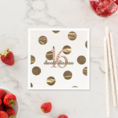 Serviette En Papier Bronze Rose Pois Gold Sweet 16 Anniversaire (En situation)