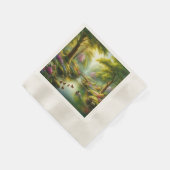 Serviette En Papier Brook de printemps avec canards/fleurs (Coin)