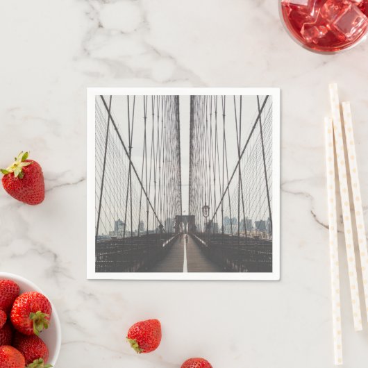 Serviette En Papier Brooklyn Bridge, New York (En situation)
