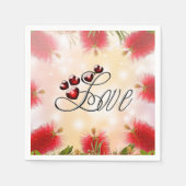 Serviette En Papier Brosse à bouteille et l'amour (Devant)