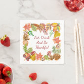 Serviette En Papier Brosse de feuillage d'automne pour Thanksgiving (En situation)