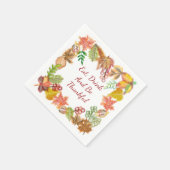 Serviette En Papier Brosse de feuillage d'automne pour Thanksgiving (Coin)