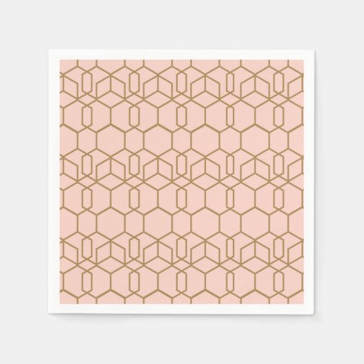 Serviette En Papier Brosse et or Boho moderne Boho Glam géométrique (Devant)
