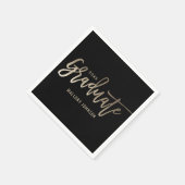 Serviette En Papier Brossé Glimmer ÉDITABLE COULEUR Graduation serviet (Coin)