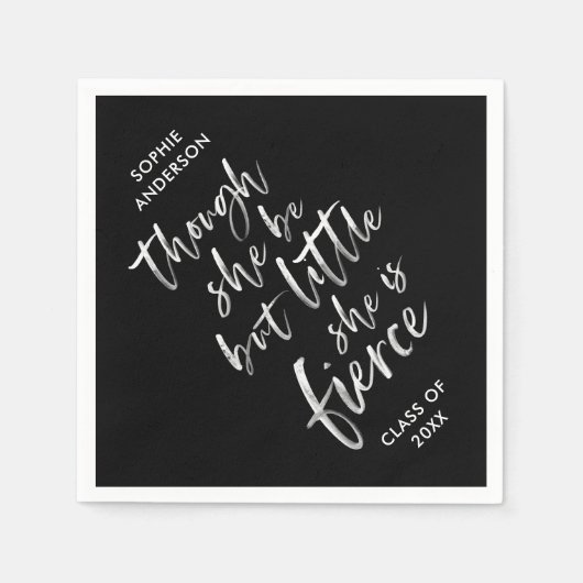 Serviette En Papier Brosse Script Petit Mais Fierce William Shakespear (Devant)