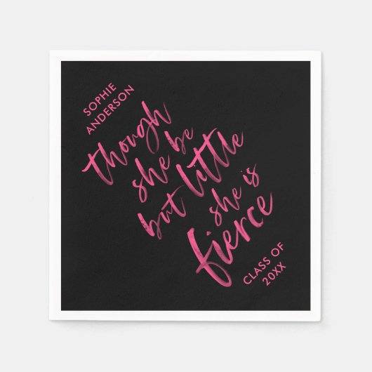 Serviette En Papier Brosse Script Petit Mais Fierce William Shakespear (Devant)