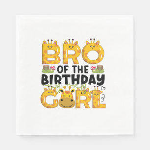 Serviette En Papier Brother 1er anniversaire fille Giraffe Theme Party