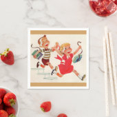 Serviette En Papier brother and sister on theiway to school (En situation)