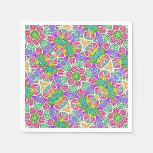 Serviette En Papier Brouillard de fleurs (Devant)