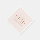 Serviette En Papier Broussaillée en terre cuite personnalisée Minimali (Coin)