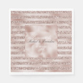Serviette En Papier Broussailler Champagne Parties scintillant rose (Devant)
