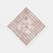 Serviette En Papier Broussailler Champagne Parties scintillant rose (Coin)