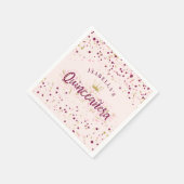 Serviette En Papier Broussailleux branché Bourgogne & Or Confetti Quin (Coin)