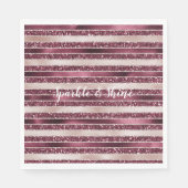 Serviette En Papier Brousse rose Bourgogne rouge Parties scintillant r (Devant)