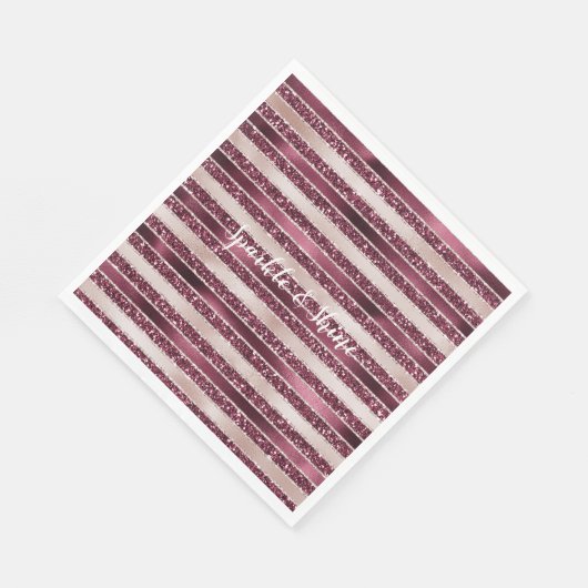 Serviette En Papier Brousse rose Bourgogne rouge Parties scintillant r (Coin)