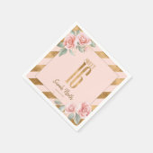 Serviette En Papier Broussettes à huile d'or florale ID757 (Coin)