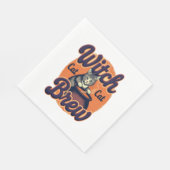 Serviette En Papier Brow Chat Sorcière (Coin)