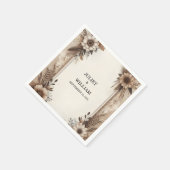 Serviette En Papier Brown Automne Bois Paperie Recyclé Mariage papier (Coin)