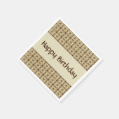 Serviette En Papier Brown Avec Motif Or (Coin)
