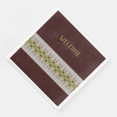 Serviette En Papier Brown Avec Vert Lime (Coin)