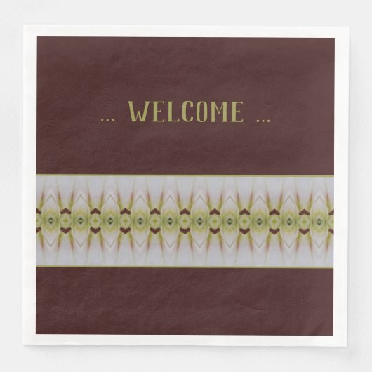Serviette En Papier Brown Avec Vert Lime (Devant)
