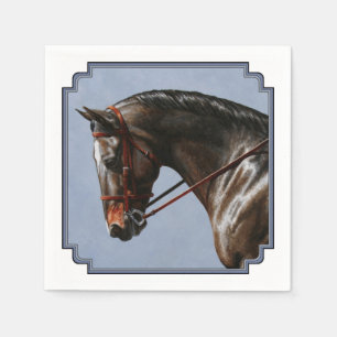 Serviette En Papier Brown Bay Oldenburg Horse Portrait