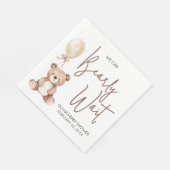 Serviette En Papier Brown Bear Balloon Baby Shower (Coin)
