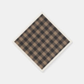 Serviette En Papier Brown Black En vichy Buffalo Plaid Farming (Coin)