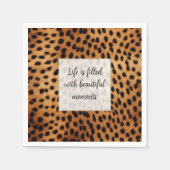 Serviette En Papier Brown Black Safari Cheetah Leopard animal (Devant)