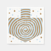 Serviette En Papier Brown bleu Hanoukka Swirl Dreidel (Devant)