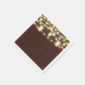 Serviette En Papier Brown Bois & Chaînes Lumières Pays Parti Russe (Coin)