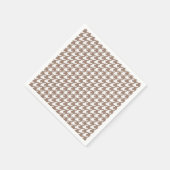 Serviette En Papier Brown classique et Motif blanc Houndstooth (Coin)
