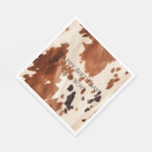 Serviette En Papier Brown Cream Southwest Cowhide  (Coin)