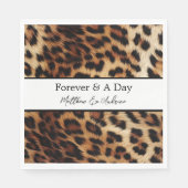 Serviette En Papier Brown Crème léopard animal (Devant)