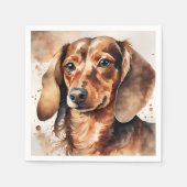 Serviette En Papier Brown Dachshund (Devant)