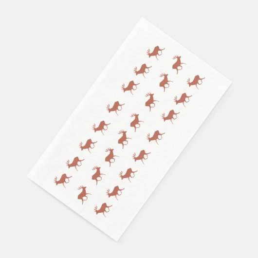 Serviette En Papier Brown Deer Walking Festive Motif (Coin)