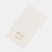 Serviette En Papier Brown Élégant Script Lettres Cheers Automne Evénem (Coin)