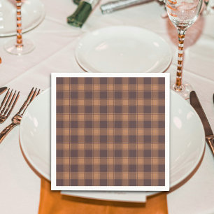 Serviette En Papier Brown En vichy automne automne automne