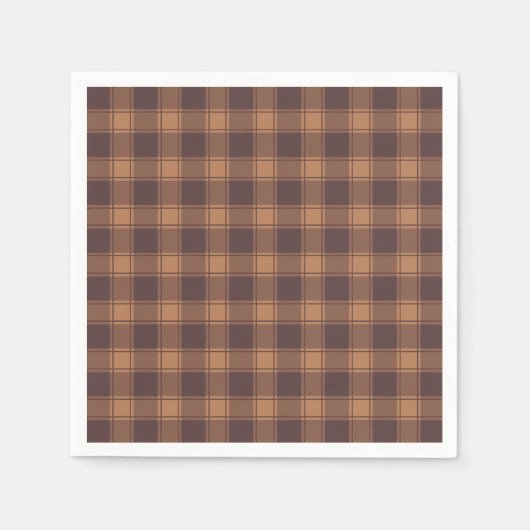 Serviette En Papier Brown En vichy automne automne automne (Devant)