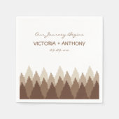 Serviette En Papier Brown Forest Range Mariage (Devant)